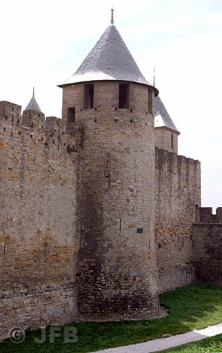 Vue des remparts de Carcassonne, côté Nord Est