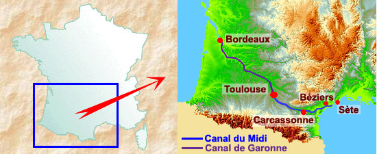 carte canal du midi