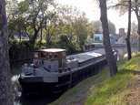 Contre-jour sur la péniche