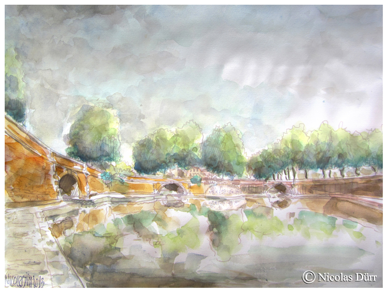 Aquarelle des 3 ponts (2)