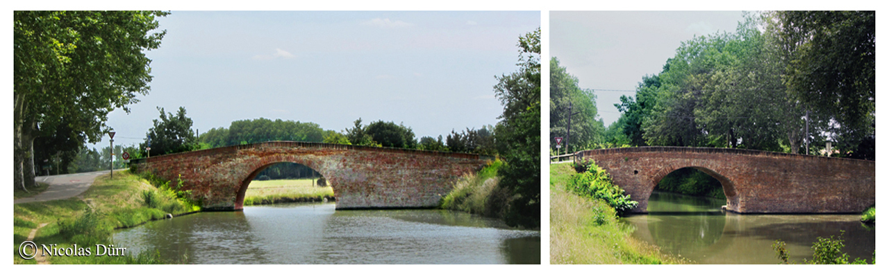 Les ponts de Deyme et de Donneville, 17ème siècle, 2 exemples d'architectures de ponts caractéristiques du Lauragais.