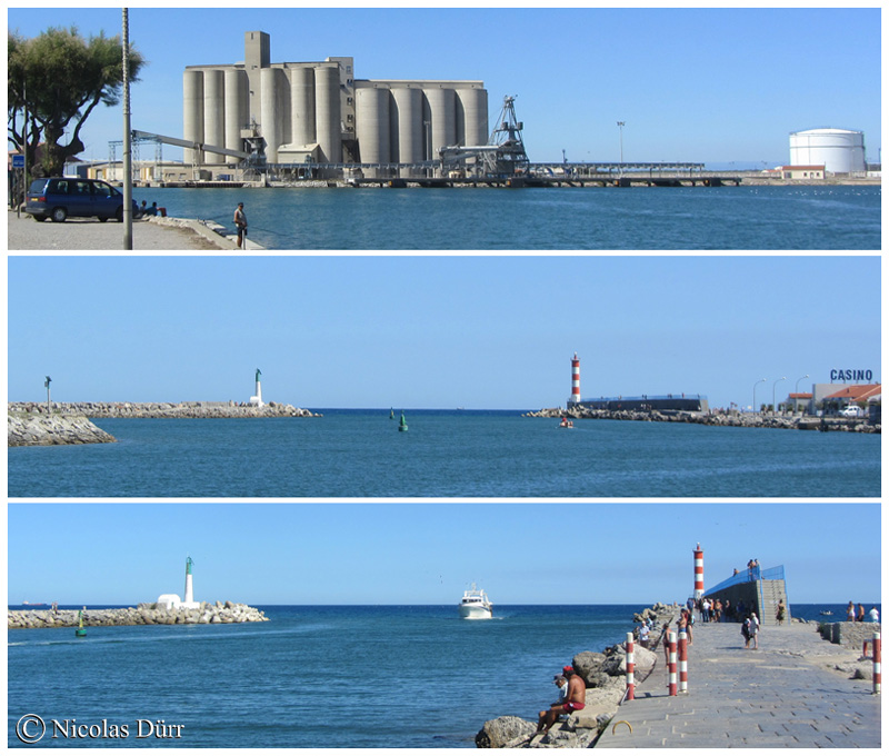 Panoramiques sur les cimenteries et le phare de Port la Nouvelle