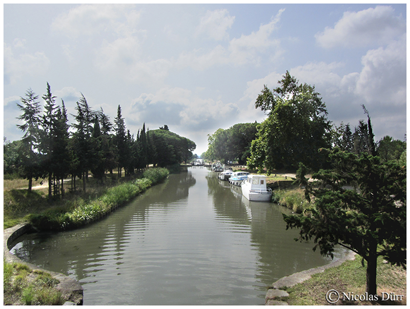 Ou débute le Canal de jonction de la Robine, août 2012